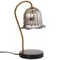 Luze Black Marble Base with Black Glass Shade Candle Warmer - image 1