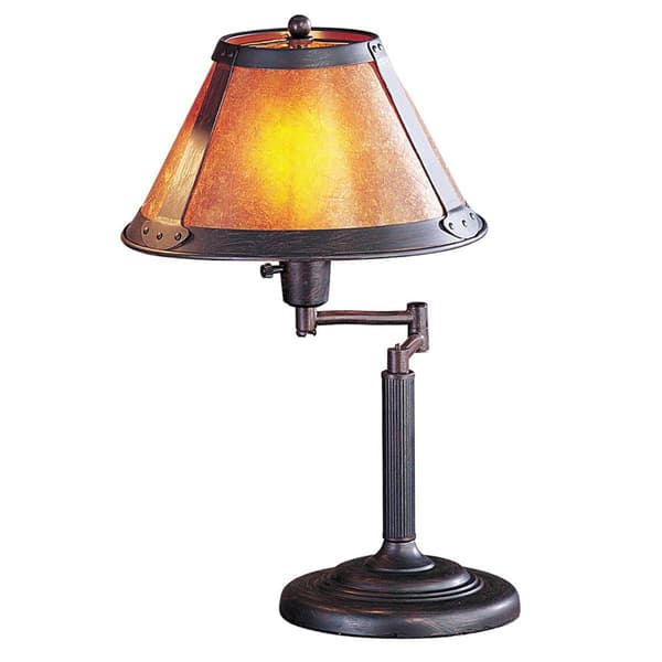 HomeRoots 18in. Grey Metal Candlestick Table Lamp