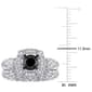 Radiant Rainbow™ Sterling Silver Diamond Bridal Ring Set - image 4