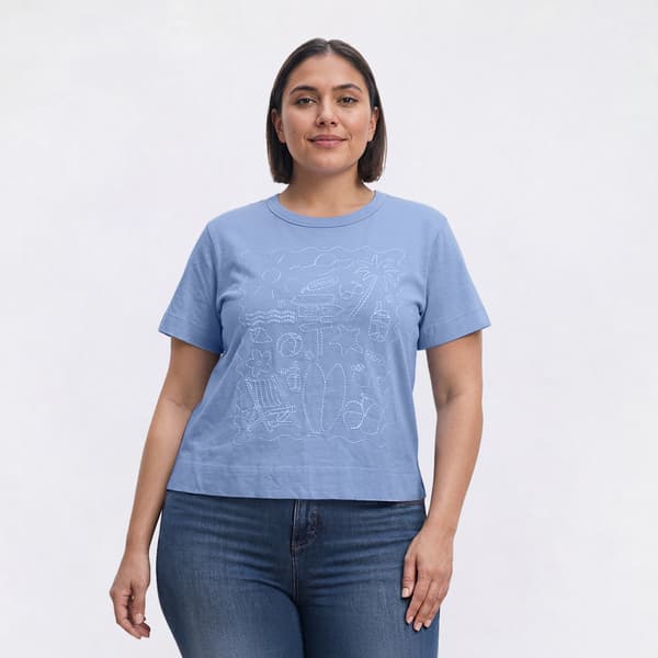 Plus Size Bare Your Soul By Sweet Soul Coastal Beach Icon Tee - image 