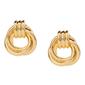 Design Collection Gold-Tone Wrapped Open Disk Drop Earrings - image 2