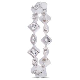 Gemstone Classics™ 0.54ctw. White Sapphire 10kt. White Gold Ring