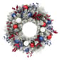 Puleo International 24in. Flocked Decorated Christmas Wreath - image 1