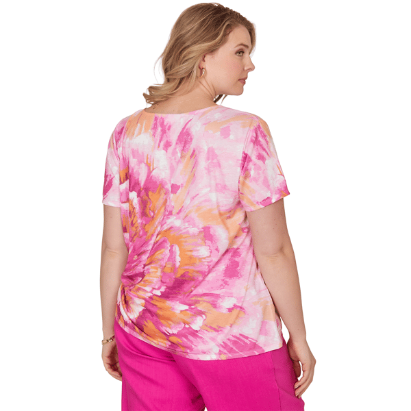 Plus Size Ruby Rd. Hothouse Florals Watercolor Floral Blouse