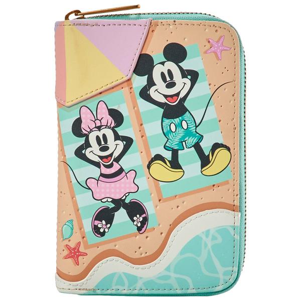 Loungefly Mickey & Minnie Beach Zip Around Wallet