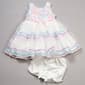 Baby Girl (12-24M) Rare Editions 3D Flower Bodice Mesh Dress - image 1
