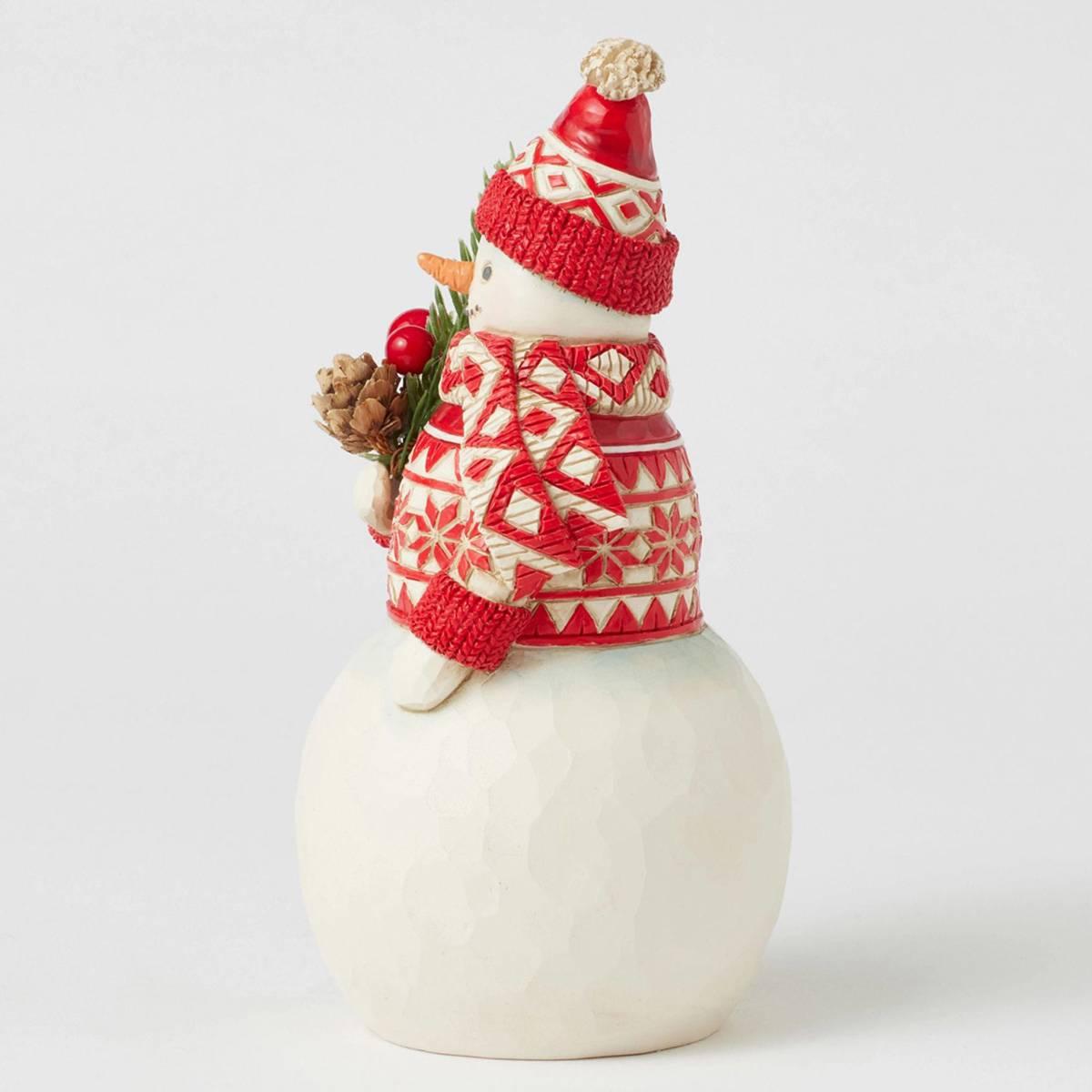 Jim Shore Nordic Noel Snowman Evergreen Christmas Figurine