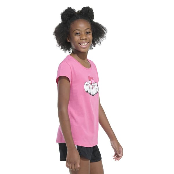 Girls (7-16) adidas® Cap Sleeve Bubble Text Tee