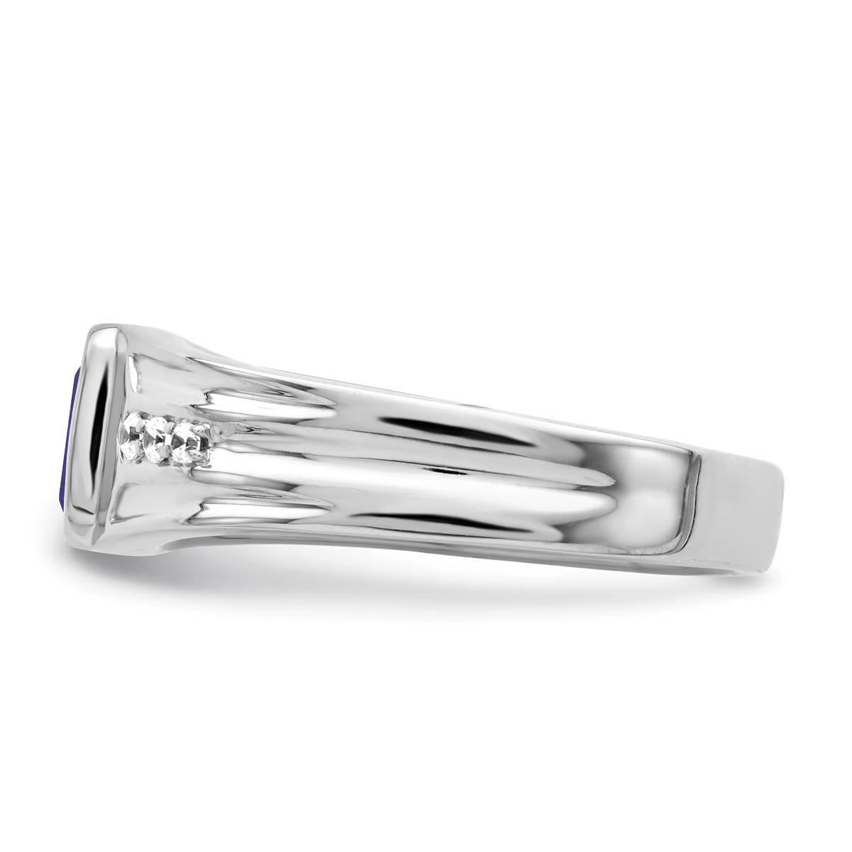 Mens Gentlemen’s Classics™ 14kt. Gold Sapphire & Diamond Ring