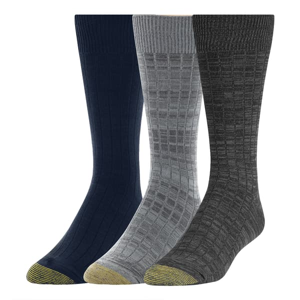 Mens Gold Toe&#40;R&#41; 3pk. Johnny Rib Crew Socks - image 