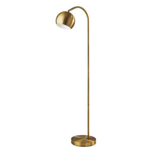 Adesso Emerson Antique Brass Floor Lamp