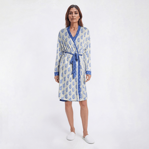 Womens MUK LUKS® Stamp Geo Tank Dress & Kimono Robe Travel Set