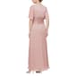 Womens SLNY Flutter Sleeve Ruched Empire Waist Glitter Maxi - image 2