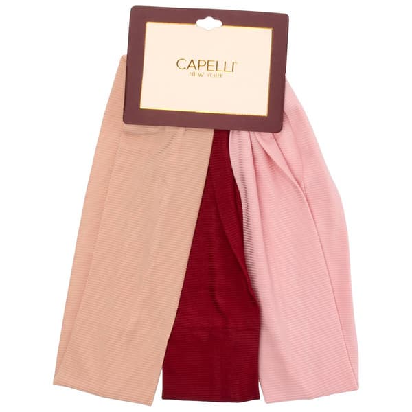 Womens Capelli New York 3pc. Texture Headwraps - image 