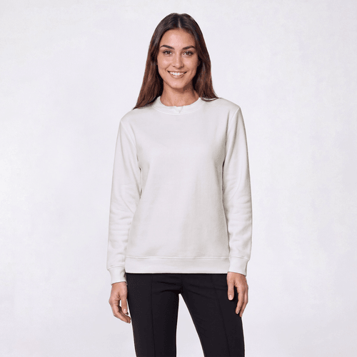 Petite Hasting & Smith Long Sleeve Solid Fleece Sweatshirt