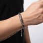 Mens Iron Saints Black Hematite Bead Multi Strand Bracelet - image 5