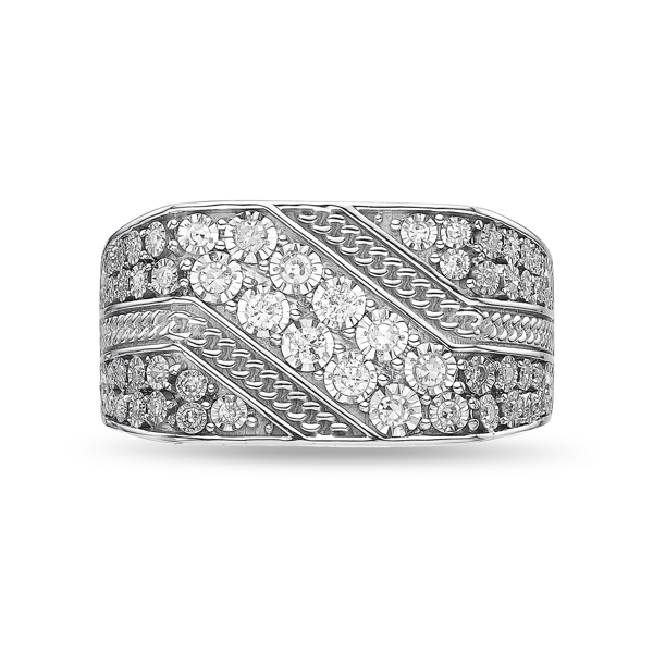 Mens Lynx 1/2ctw. Miracle Set Lab-Grown Diamond Ring