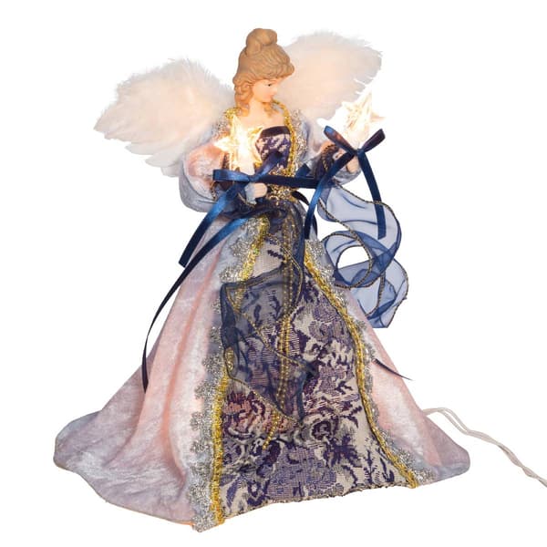 Kurt S. Adler 12in. Delft Blue Angel Tree Topper