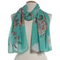Womens Renshun Summer Floral Pearl Silky Oblong Scarf - image 1