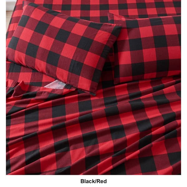 Freshfolds Premium Turkish Cotton Plaid Flannel 4pc. Sheet Set