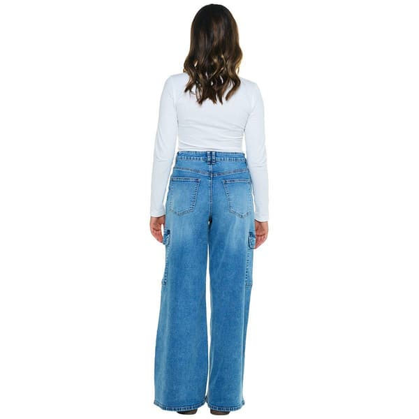 Juniors Madden Girl Wide Leg Cargo Jeans w/ Rhinestones
