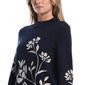 Womens Rafaella® Long Sleeve Floral Jacquard Mock Neck Sweater - image 4