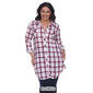 Plus Size White Mark Piper Plaid Tunic Shirtdress - image 8