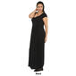Plus Size 24/7 Comfort Apparel Cap Sleeve Empire Waist Maxi Dress - image 3