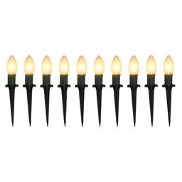 Set of 10 C9 Driveway Bulb Clear String Lights