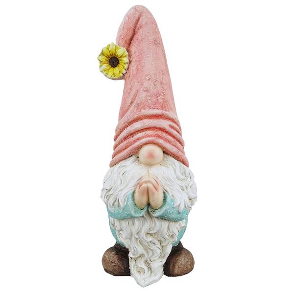 Alpine 23in. Praying Pink Hat Gnome Statue - image 