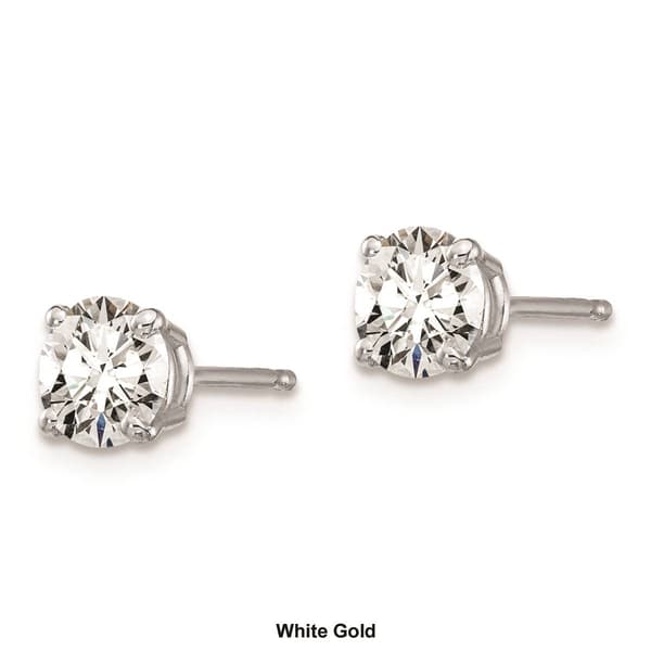 Pure Fire 14kt. Gold 1ctw. 4-Prong Lab Grown Diamond Earrings