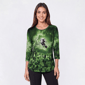 Womens OneWorld Long Sleeve Stud Embellished Witch Tee - image 1