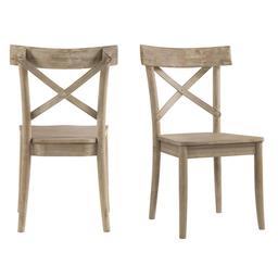 Elements Callista Cross Back Wooden Side Chair Set