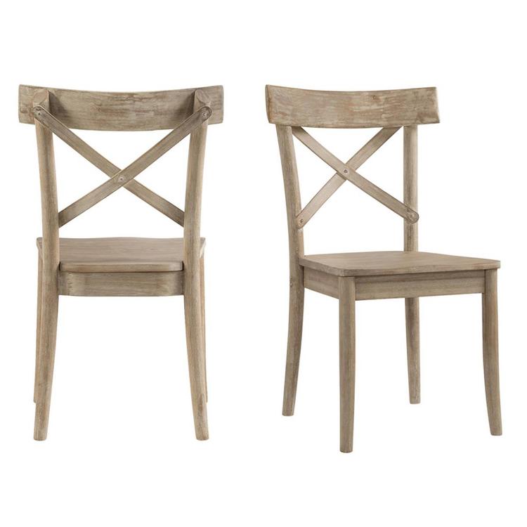 Elements Callista Cross Back Wooden Side Chair Set