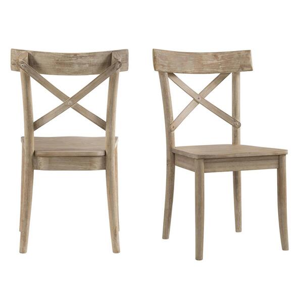 Elements Callista Cross Back Wooden Side Chair Set - image 