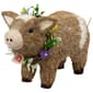 Northlight Seasonal Boy Piglet with Floral Wreath Spring Figurine - image 1