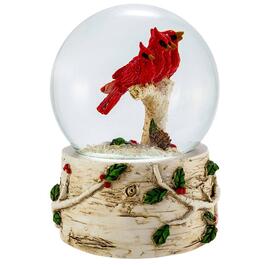Kurt Adler Cardinals With Tree Musical Water Globe