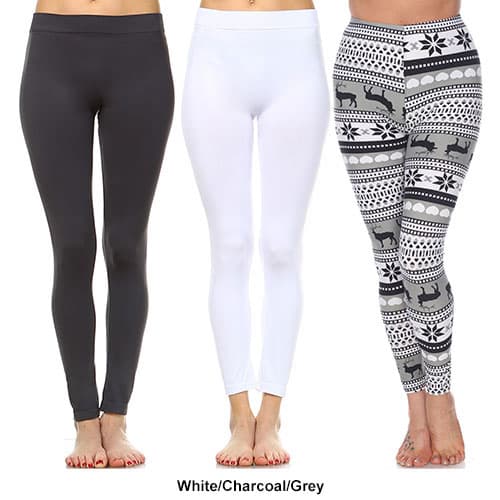 Womens White Mark 3pk. Leggings