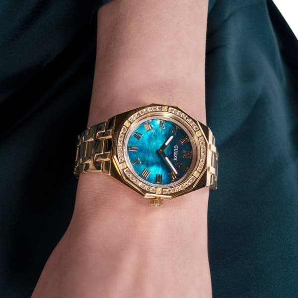 Womens GUESS Gold-Tone Analog Watch - GW0770L2