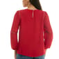 Womens Zac & Rachel Long Sleeve Round Neck Stud Blouse - image 2
