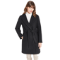Womens Nine West Solid Faux Wool Coat With Belt - image 1