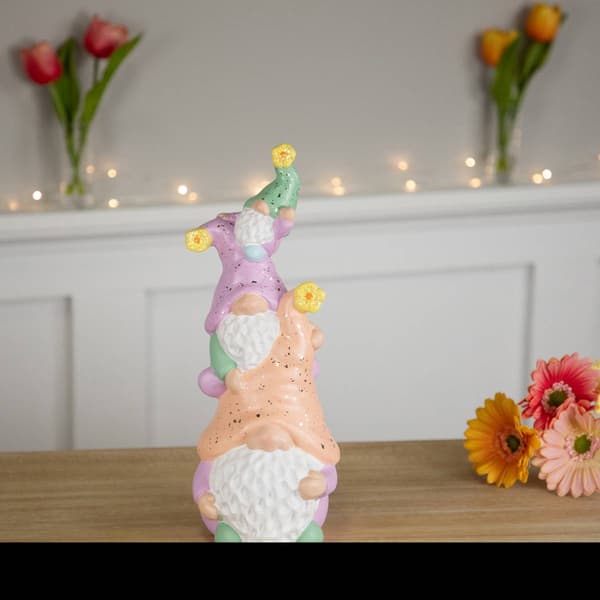 Northlight Seasonal Gnome Tower Spring Figurine