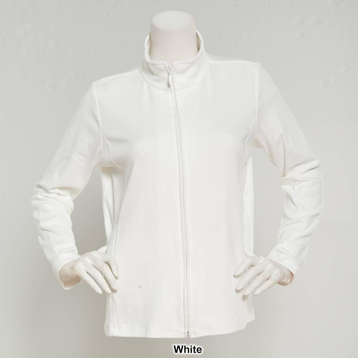 Petite Hasting &amp; Smith Long Sleeve Zip Mock Neck Jacket