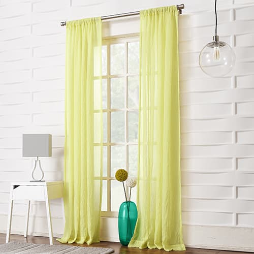 No. 918 Aubree Solid Sheer Rod Pocket Panel Curtain