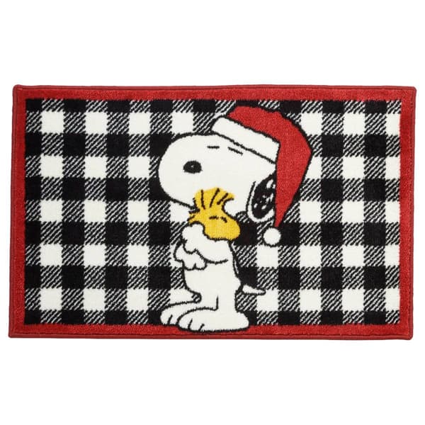 Nourison Peanuts Snoopy & Woodstock Plaid Accent Rug - image 