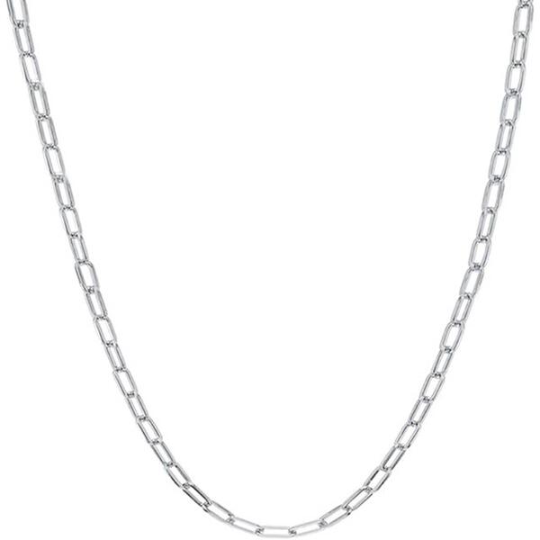 18in. Sterling Silver Mini Paperclip Chain Necklace - image 