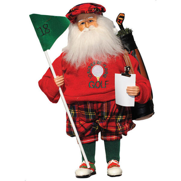 Santa's Workshop 15in. Playing Golf Santa - image 