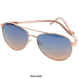 Womens Jessica Simpson Metal Aviator Chain Sunglasses