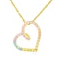Forever New 18kt. Gold Plated Rainbow CZ Heart Pendant - image 1