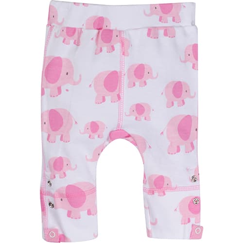 Baby Girl (NB-24M) MiracleWear Pink Elephant Leggings - image 